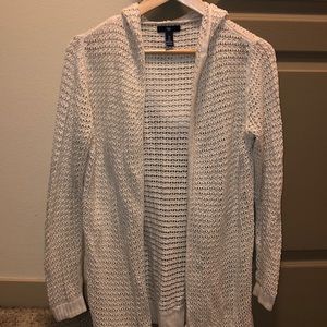 Hooded Cream Cardigan